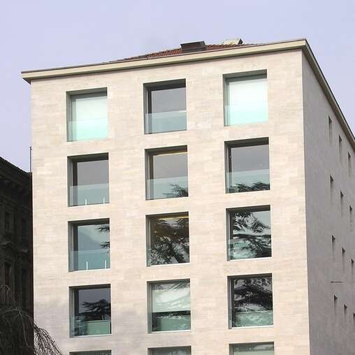 stoneface ventilated mit Naturstein Travertin Tivoli